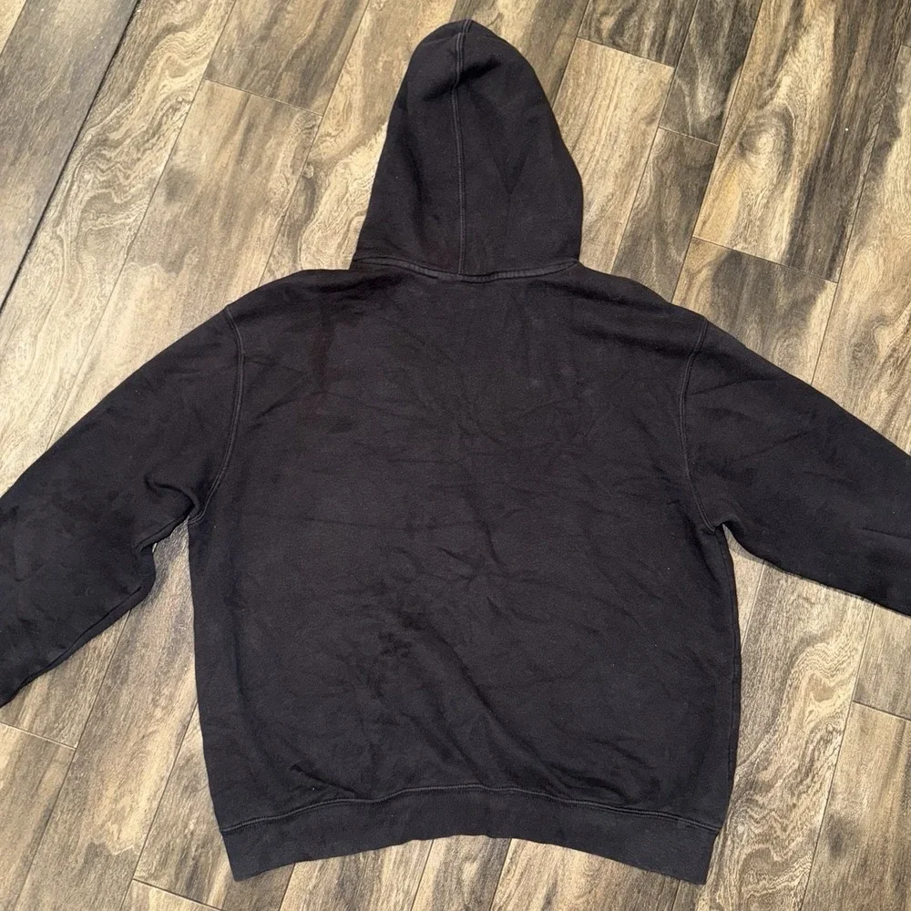 Adidas Men's Tri‎ Linear Hoodie Black Graphic Print Size Large